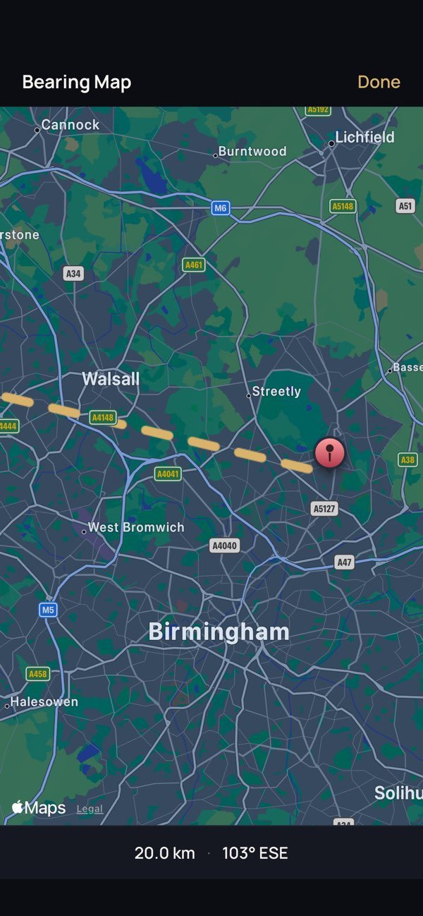 UK Aerial Helper bearing map
